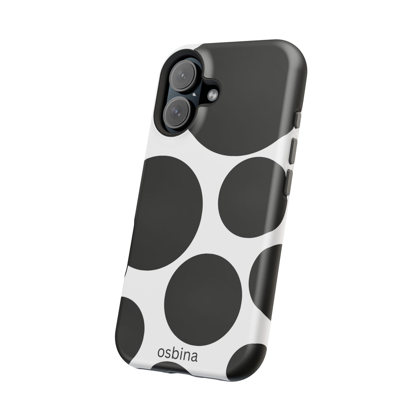 osbina | MagSafe compatible for iPhone | The Noir Bubbles Phone Case | Modern Muse Collection