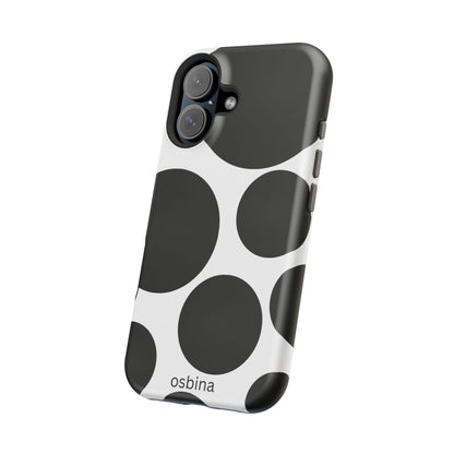 osbina | MagSafe compatible for iPhone | The Noir Bubbles Phone Case | Modern Muse Collection