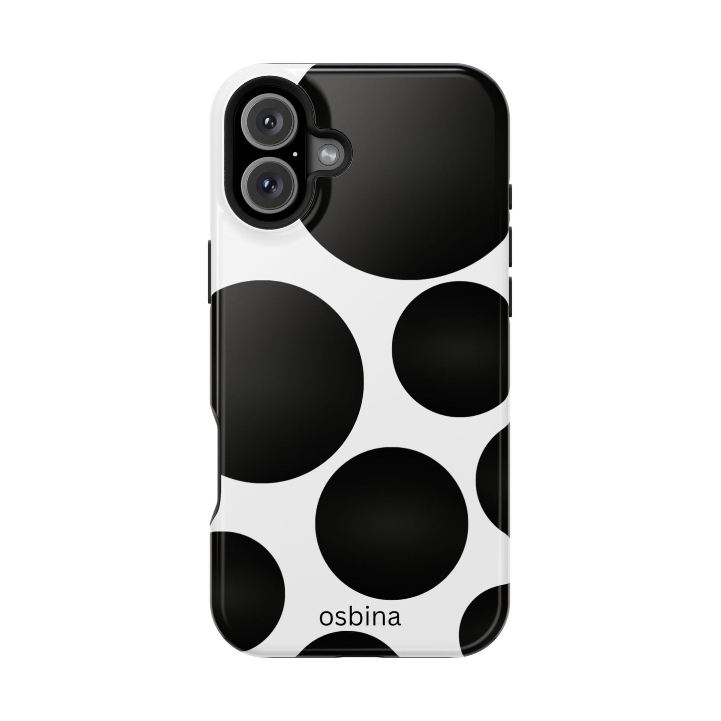 osbina | MagSafe compatible for iPhone | The Noir Bubbles Phone Case | Modern Muse Collection