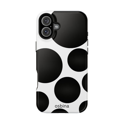 osbina | MagSafe compatible for iPhone | The Noir Bubbles Phone Case | Modern Muse Collection