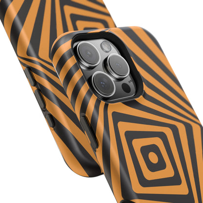 osbina | MagSafe Compatible for iPhone | Step Into the Zone — The Orange + Black Spiral Case | The Season Collective