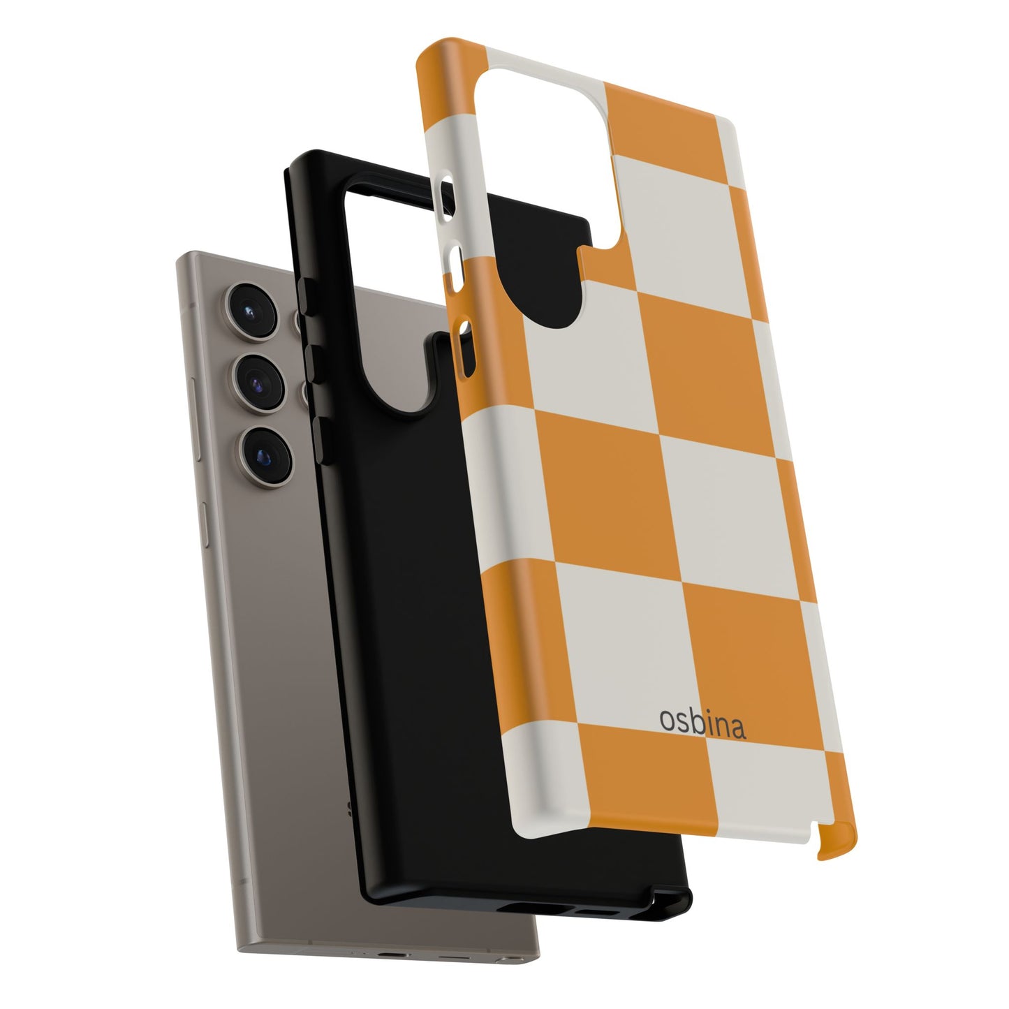 osbina | Check You Out — The Orange + White Check Case | The Season Collective