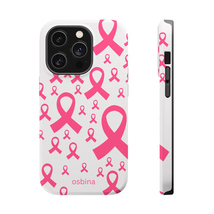 osbina |  MagSafe compatible for iPhone | Limited Edition Strength in Ribbons Case in Light Pink + Soft Pink + Hot Pink | The Pink October Collection | Inspired By