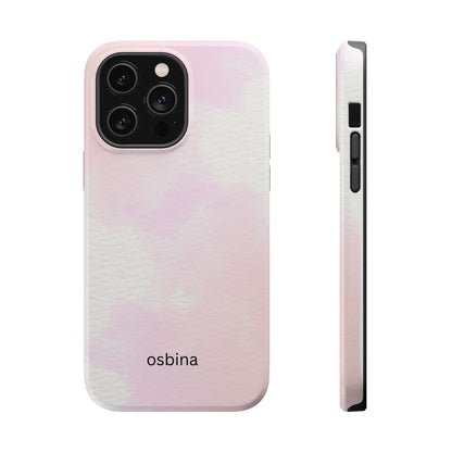 osbina | MagSafe compatible for iPhone | Pink Cotton Cloud Phone Case | Modern Muse Collection