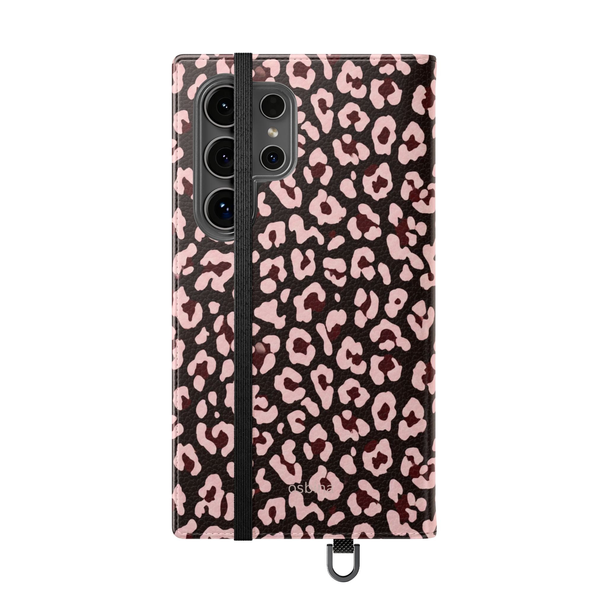 osbina | Wallet Flip Case for iPhone & Samsung | Chocolate Pink Leopard