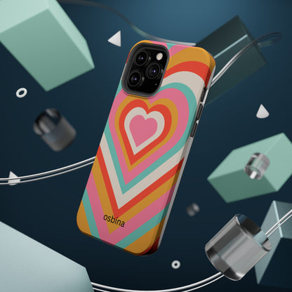 osbina | MagSafe compatible for iPhone | Heart Nouveau Phone Case | Modern Muse Collection