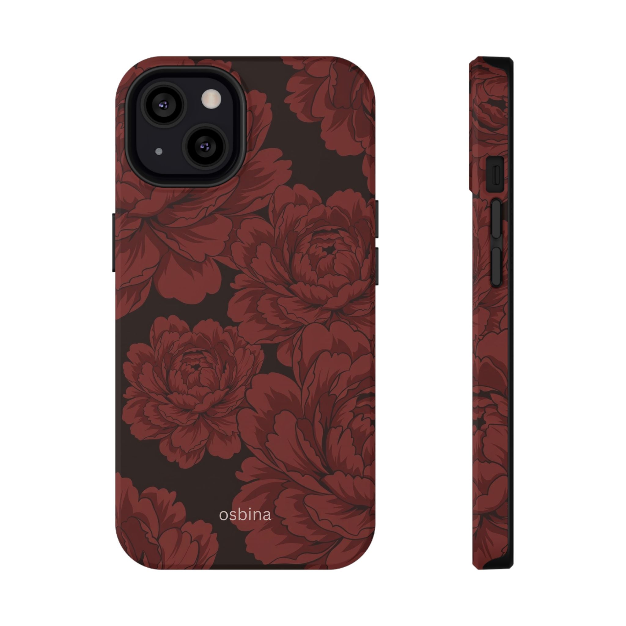 osbina | Oxblood Peony Designer Case