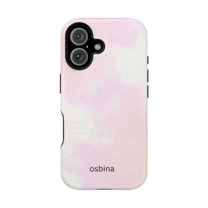 osbina | MagSafe compatible for iPhone | Pink Cotton Cloud Phone Case | Modern Muse Collection