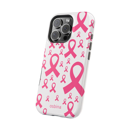 osbina |  MagSafe compatible for iPhone | Limited Edition Strength in Ribbons Case in Light Pink + Soft Pink + Hot Pink | The Pink October Collection | Inspired By