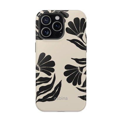 osbina | MagSafe compatible for iPhone | Obsidian Bloom Flower Phone Case | Modern Muse Collection