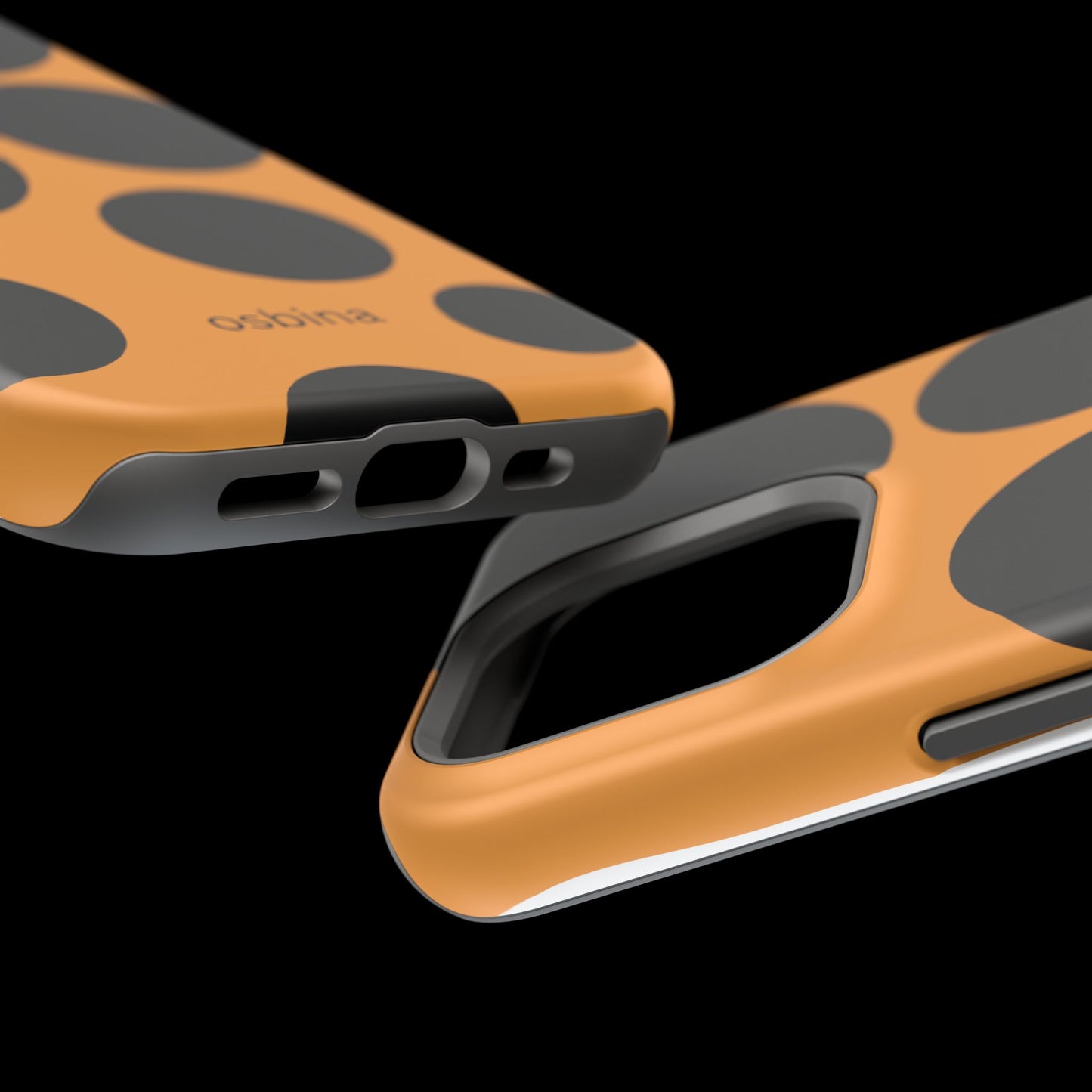 osbina | MagSafe Compatible for iPhone | The Bubble Statement Case in Orange + Black | The Season Collective