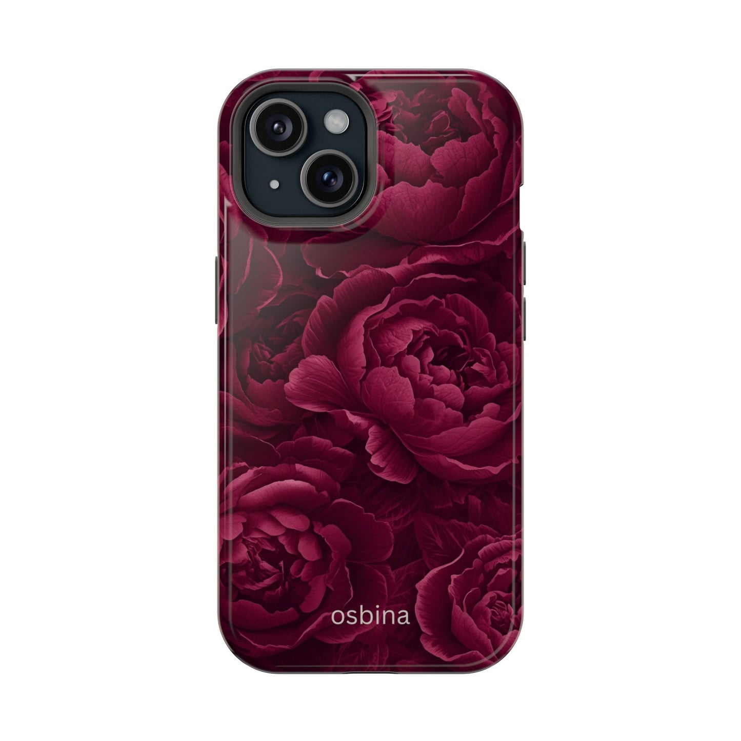osbina | MagSafe for iPhone | The Burgundy Peony Designer Case
