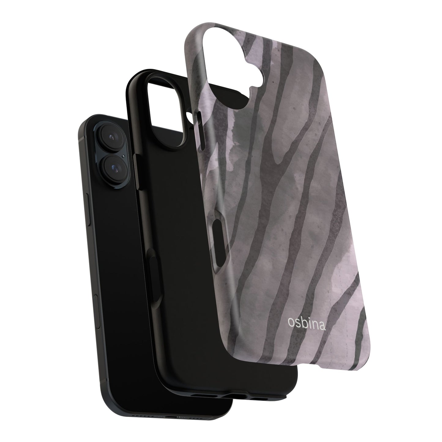 osbina | Stripes on Point — The Muted Gray + Black Tiger Case | The Season Collective