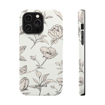 osbina | MagSafe compatible for iPhone | Silhouette Bloom Phone Case | Modern Muse Collection