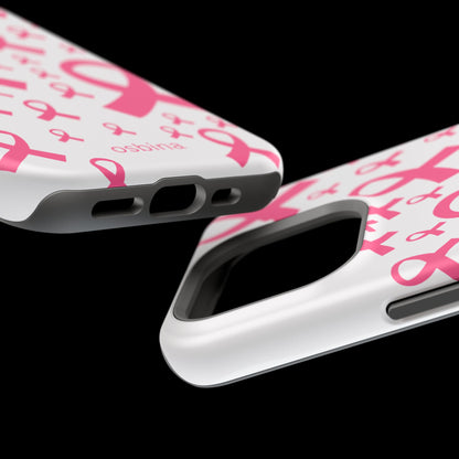 osbina |  MagSafe compatible for iPhone | Limited Edition Strength in Ribbons Case in Light Pink + Soft Pink + Hot Pink | The Pink October Collection | Inspired By