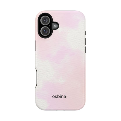 osbina | MagSafe compatible for iPhone | Pink Cotton Cloud Phone Case | Modern Muse Collection