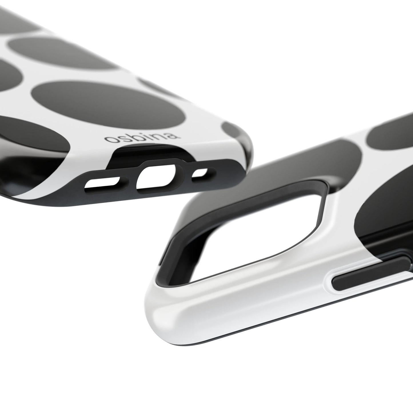 osbina | MagSafe compatible for iPhone | The Noir Bubbles Phone Case | Modern Muse Collection