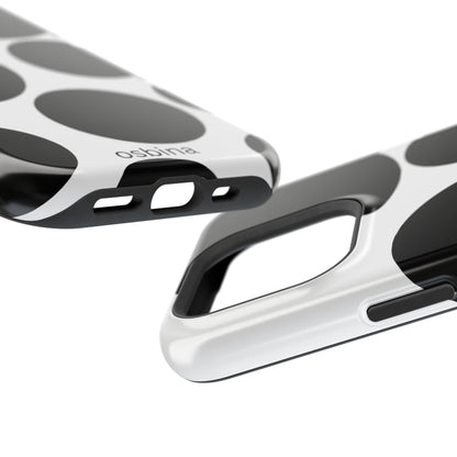 osbina | MagSafe compatible for iPhone | The Noir Bubbles Phone Case | Modern Muse Collection