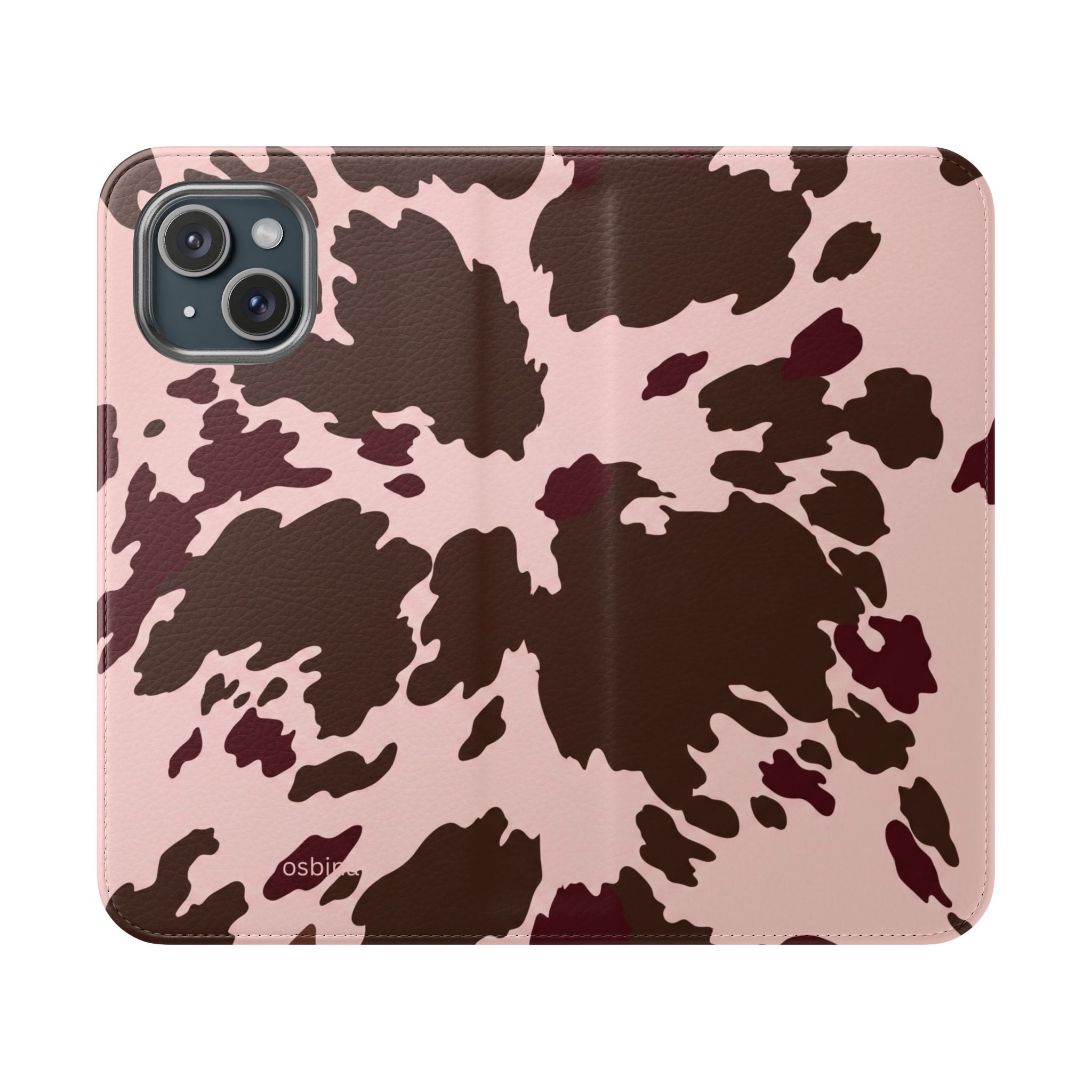 osbina | Wallet Flip Case for iPhone & Samsung | Chocolate Cowhide