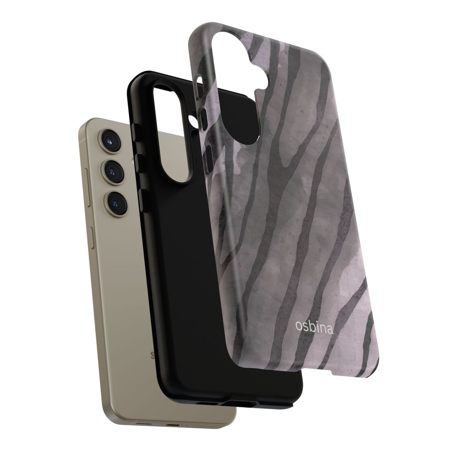 osbina | Stripes on Point — The Muted Gray + Black Tiger Case | The Season Collective
