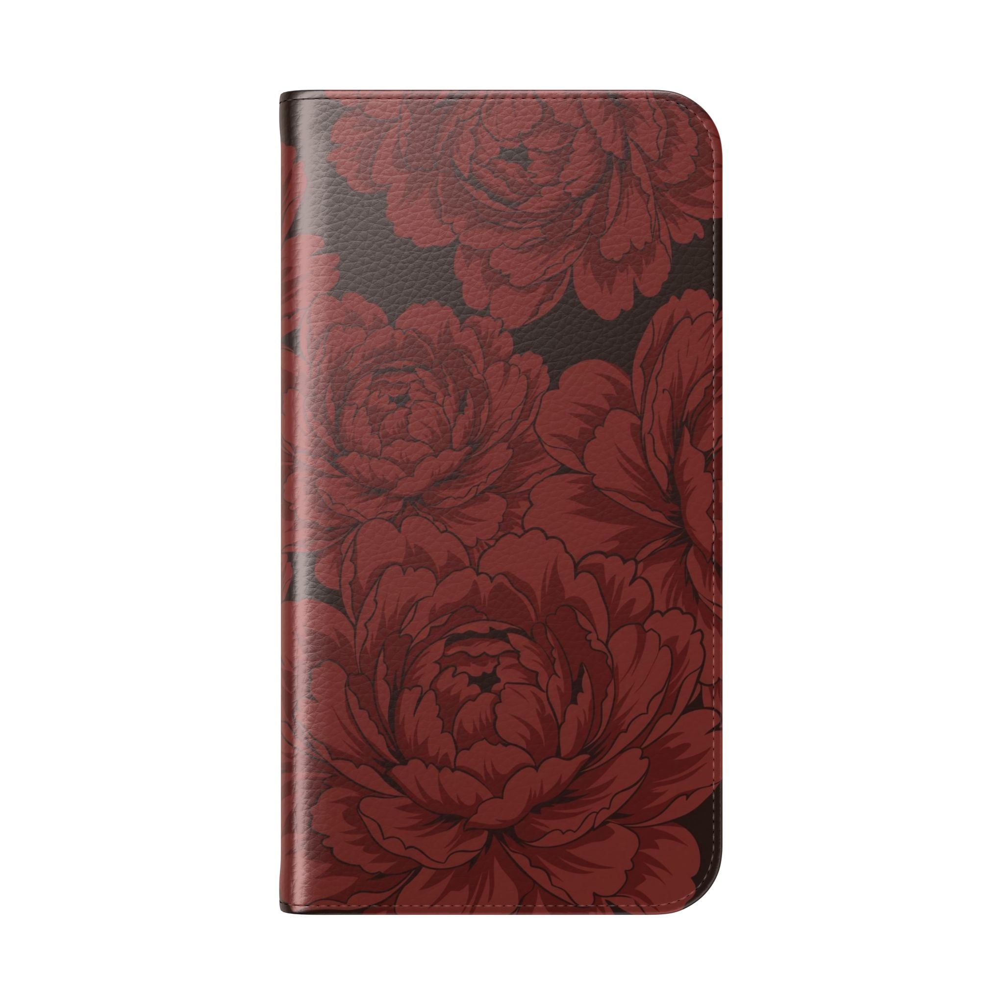 osbina | Wallet Flip Case for iPhone & Samsung | Oxblood Peony