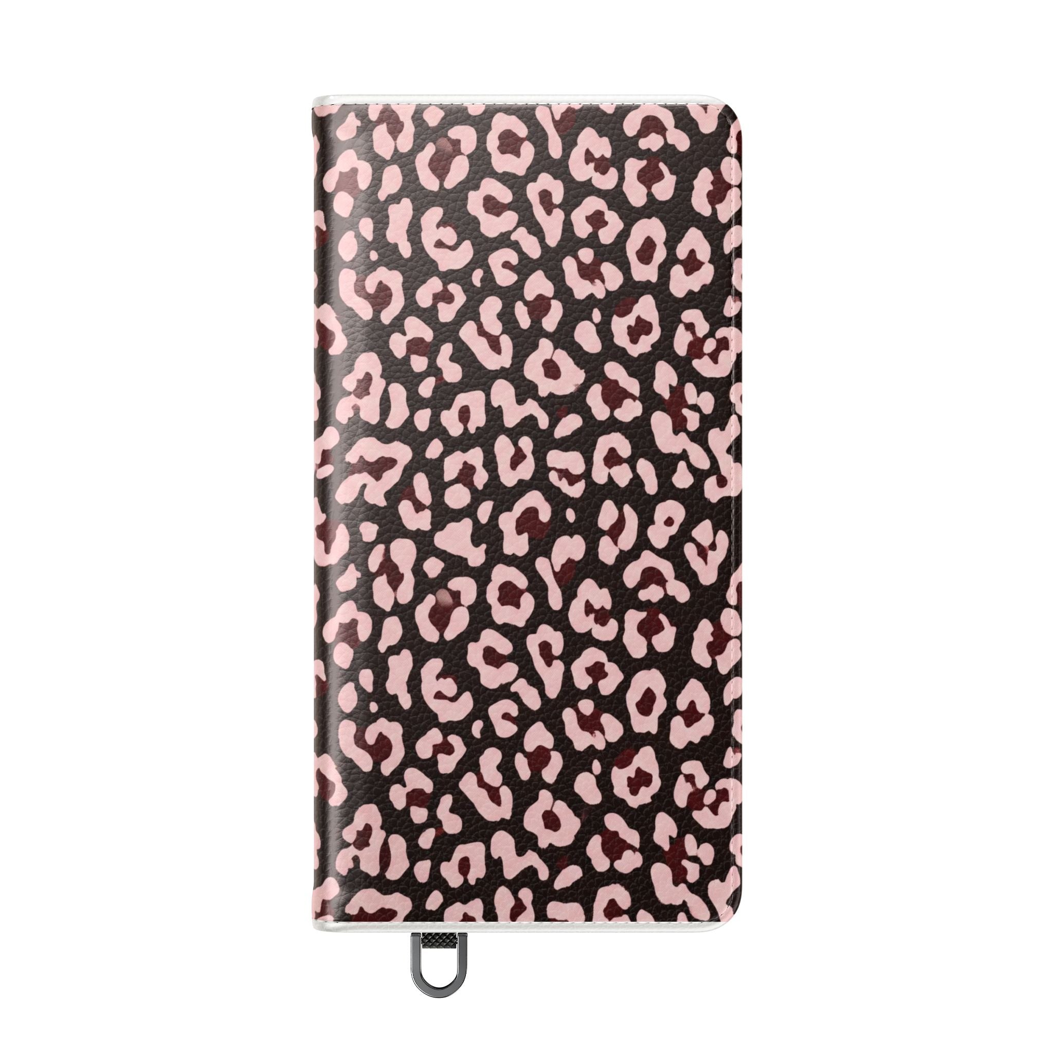 osbina | Wallet Flip Case for iPhone & Samsung | Chocolate Pink Leopard