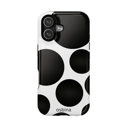 osbina | MagSafe compatible for iPhone | The Noir Bubbles Phone Case | Modern Muse Collection