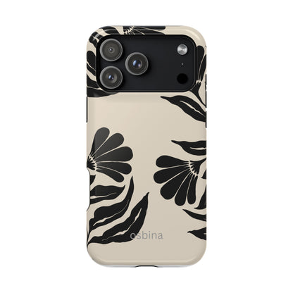 osbina | MagSafe compatible for iPhone | Obsidian Bloom Flower Phone Case | Modern Muse Collection