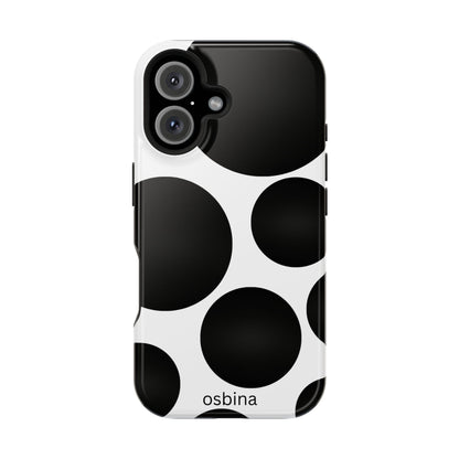 osbina | MagSafe compatible for iPhone | The Noir Bubbles Phone Case | Modern Muse Collection