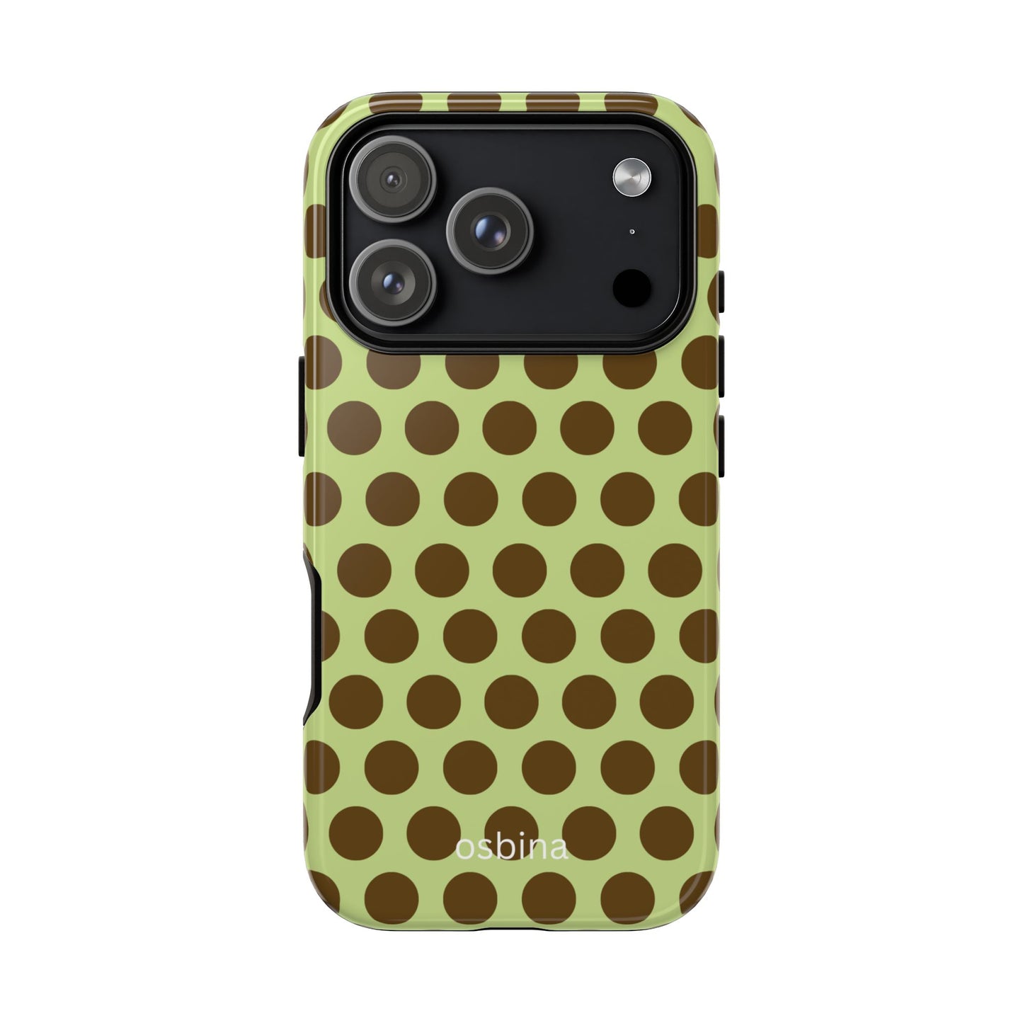 osbina | Chartreuse Cocoa Dots Designer Case