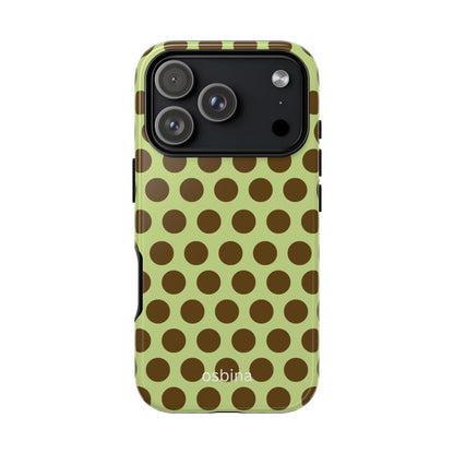 osbina | Chartreuse Cocoa Dots Designer Case