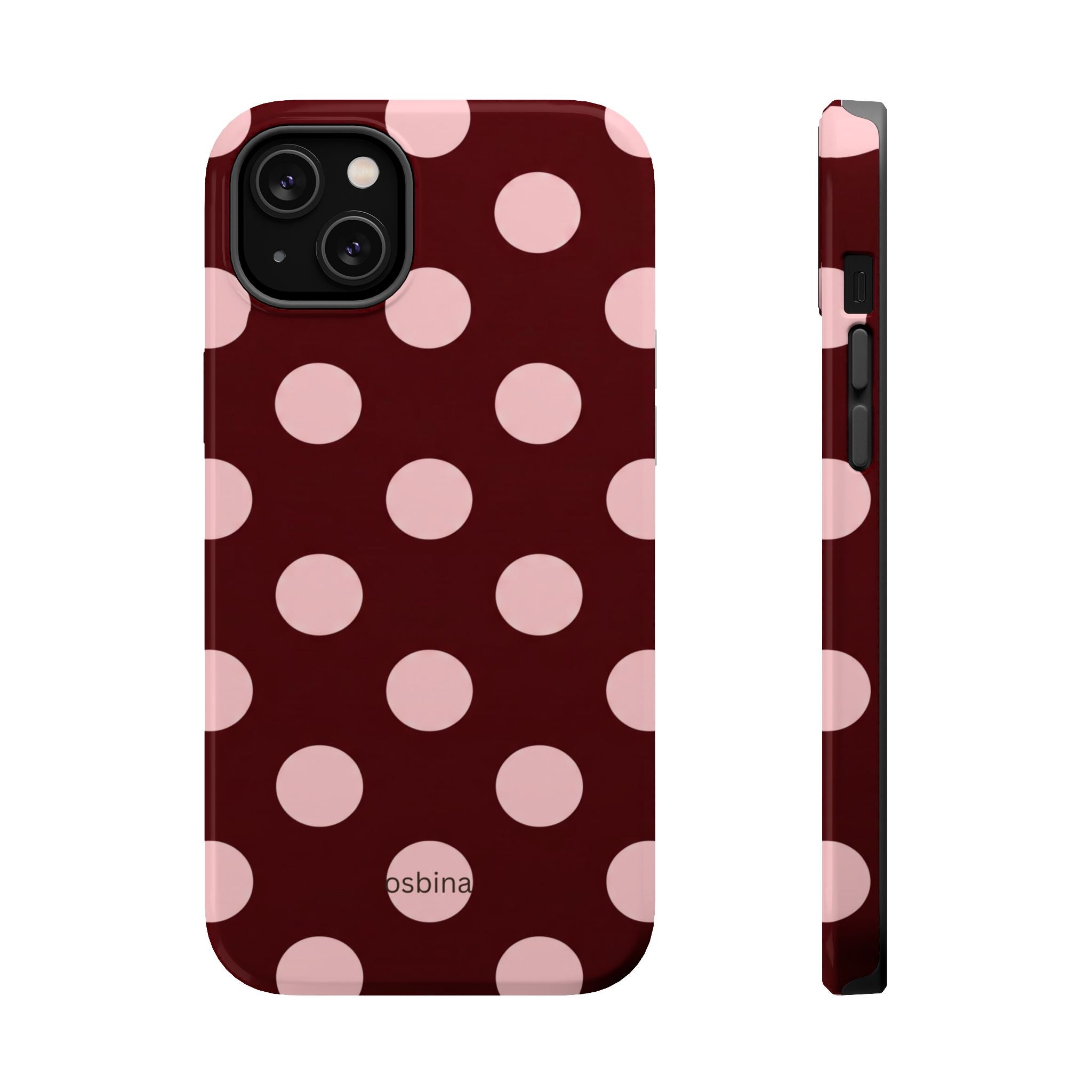 osbina | MagSafe | Oxblood Dot Designer Case