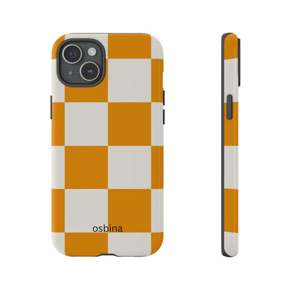 osbina | Check You Out — The Orange + White Check Case | The Season Collective