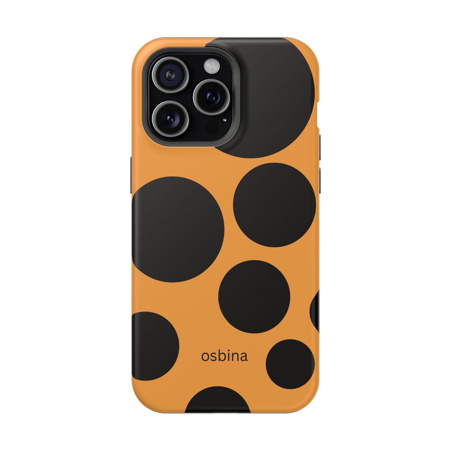 osbina | MagSafe Compatible for iPhone | The Bubble Statement Case in Orange + Black | The Season Collective