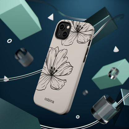 osbina | MagSafe compatible for iPhone | Poppy Whisper Phone Case | Modern Muse Collection