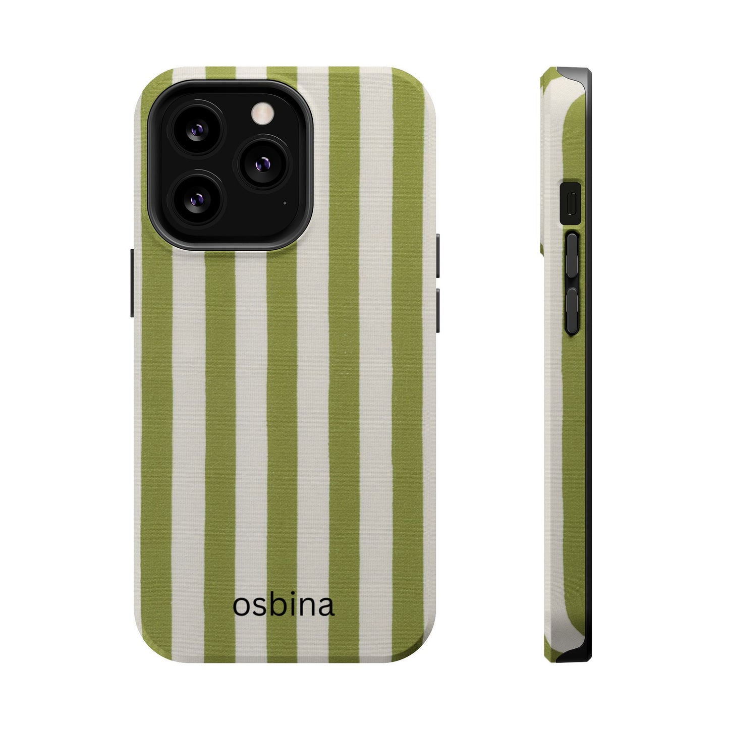 osbina | MagSafe for iPhone | Verde Stripe Designer Case