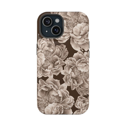 osbina | MagSafe for iPhone | Peony Espresso Designer Case