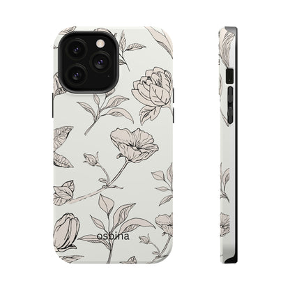 osbina | MagSafe compatible for iPhone | Silhouette Bloom Phone Case | Modern Muse Collection
