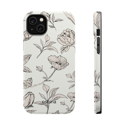 osbina | MagSafe compatible for iPhone | Silhouette Bloom Phone Case | Modern Muse Collection