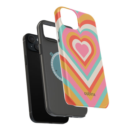 osbina | MagSafe compatible for iPhone | Heart Nouveau Phone Case | Modern Muse Collection