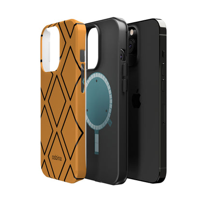 osbina | MagSafe Compatible for iPhone | Diamonds Are Your Phone’s Best Friend — The Orange + Black Diamond Case | The Season Collective