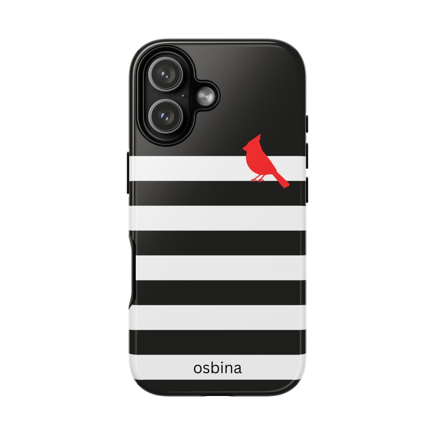 osbina | Redbird Edition Thinking of You Phone Case Black & White Stripe | Inspired By Collection