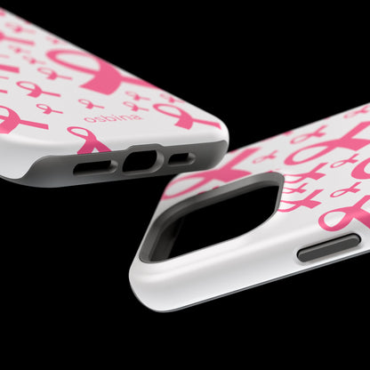 osbina |  MagSafe compatible for iPhone | Limited Edition Strength in Ribbons Case in Light Pink + Soft Pink + Hot Pink | The Pink October Collection | Inspired By