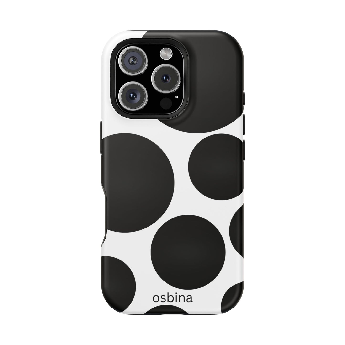 osbina | MagSafe compatible for iPhone | The Noir Bubbles Phone Case | Modern Muse Collection