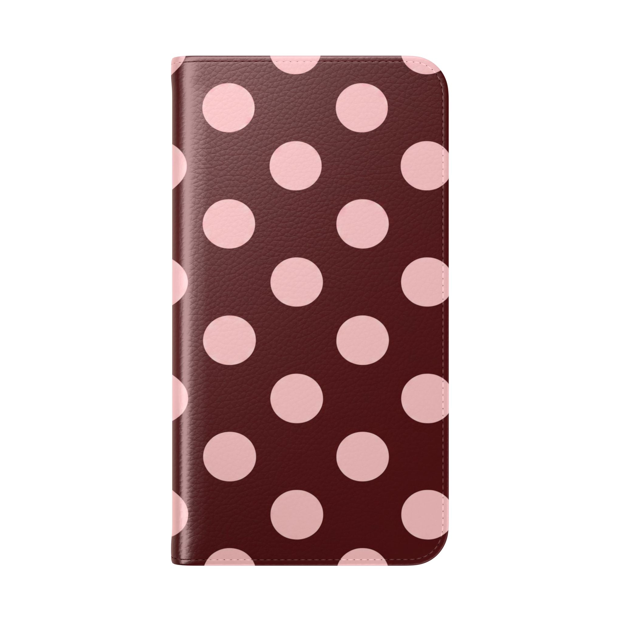 osbina | Wallet Flip Case for iPhone & Samsung | Oxblood Dot