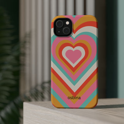 osbina | MagSafe compatible for iPhone | Heart Nouveau Phone Case | Modern Muse Collection