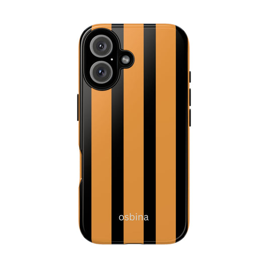 osbina | The Statement Stripe Case in Black + Orange | The Season Collective