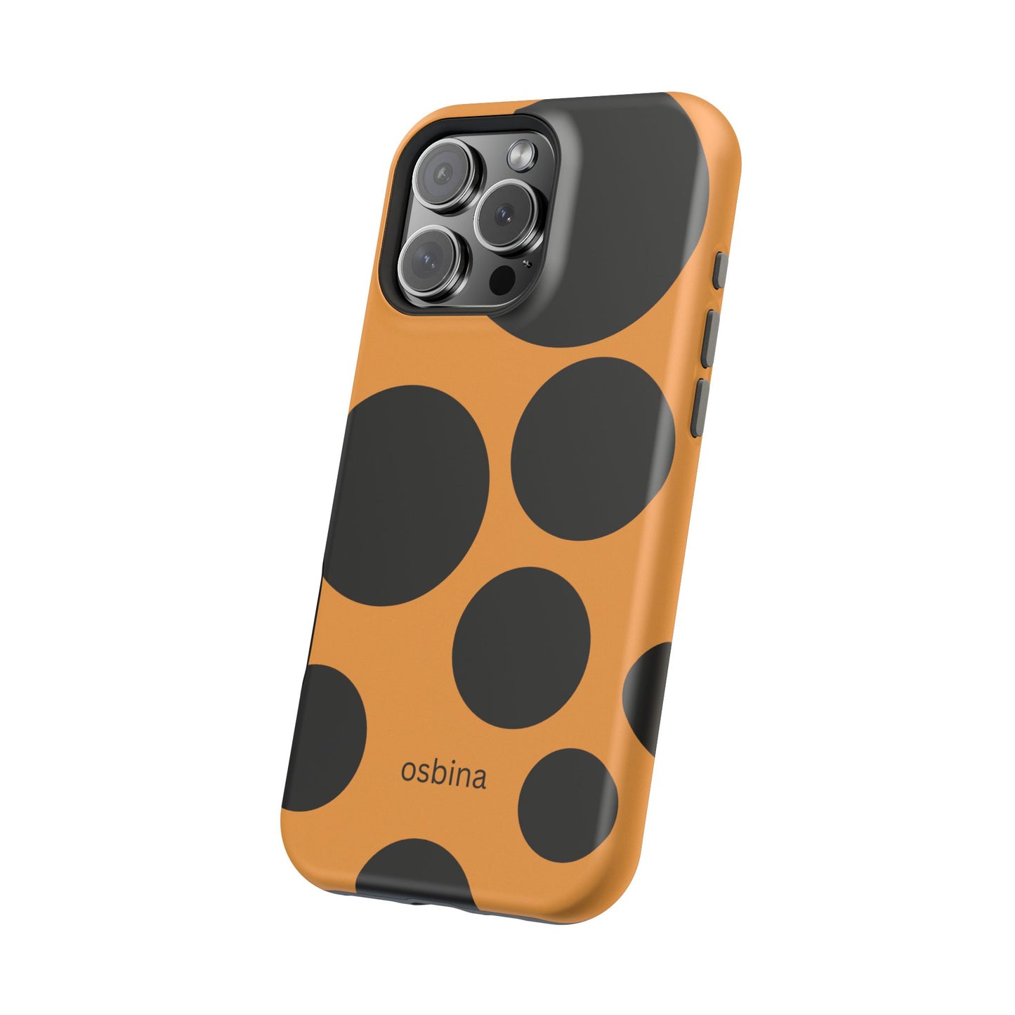 osbina | MagSafe Compatible for iPhone | The Bubble Statement Case in Orange + Black | The Season Collective
