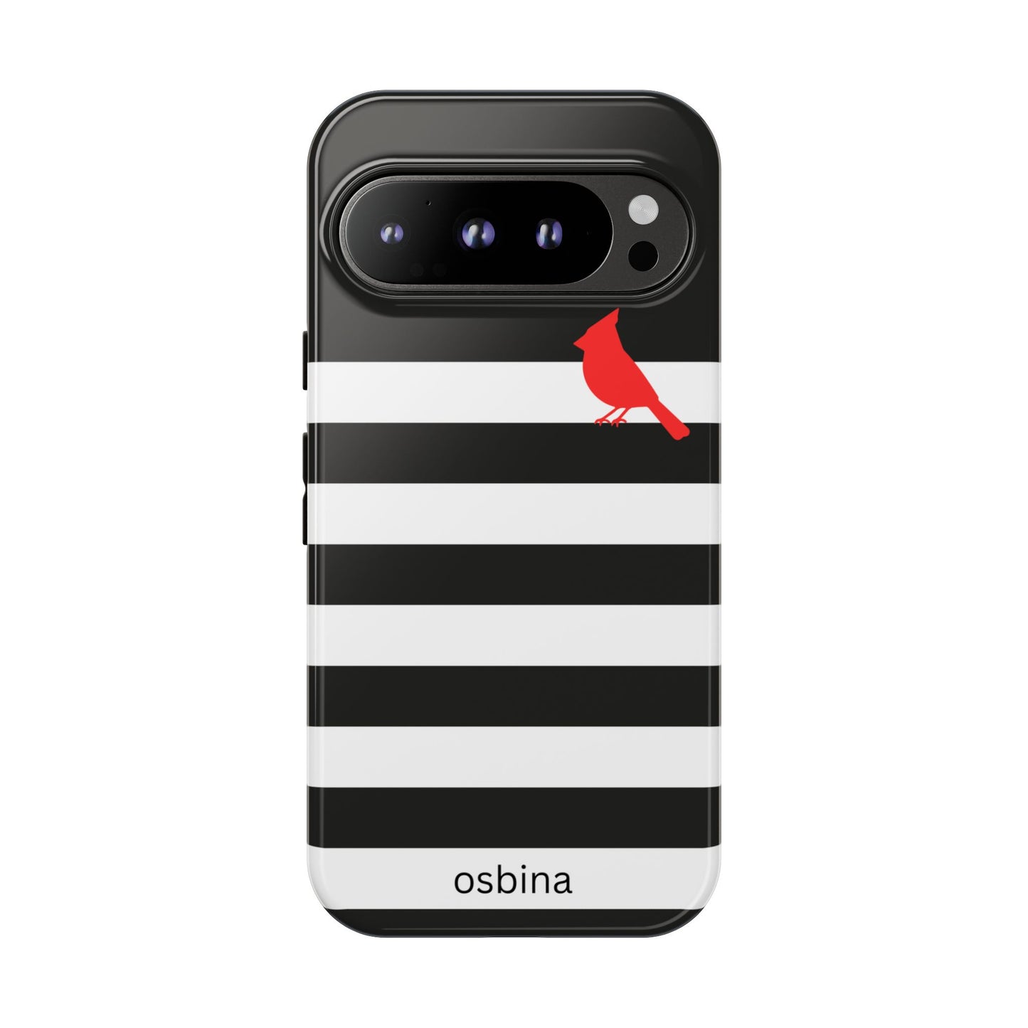 osbina | Redbird Edition Thinking of You Phone Case Black & White Stripe | Inspired By Collection