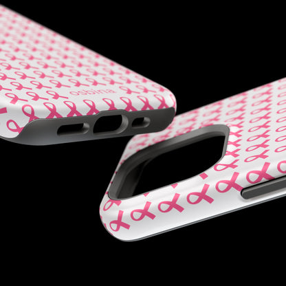 osbina |  MagSafe compatible for iPhone | Limited Edition The Side By Side Pink Ribbons Case in Light Pink + Soft Pink + Hot Pink | The Pink October Collection | Inspired By